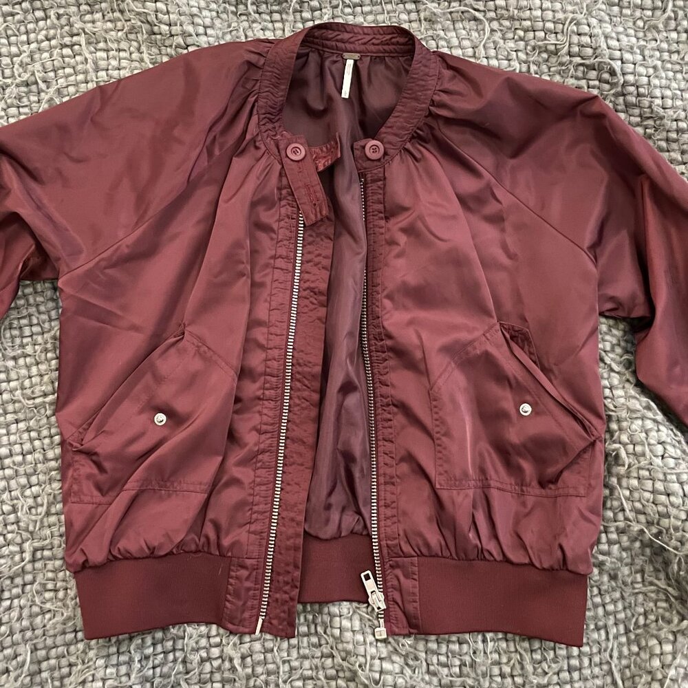 Lightweight satin bomber jacket - Women's L - Free People